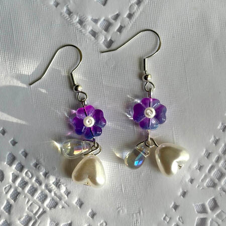 mermaid earrings - $10.00