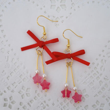 cherry soda earrings - $16.00