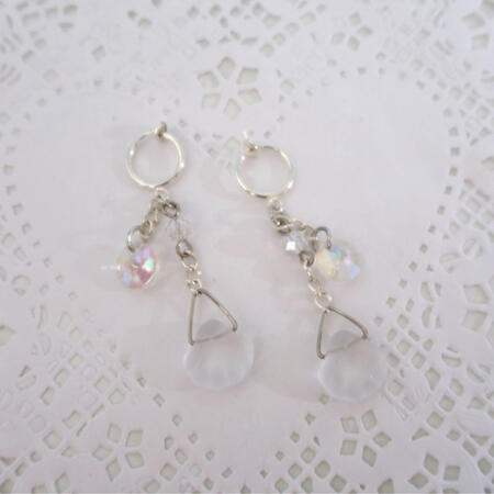 sea glass earrings - $13.00