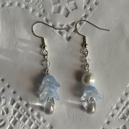blue blossom earrings